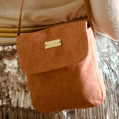 Mineral Dyed Mini Cross Body Coin Purse - Patami/Apricot | Verified Sustainable by Brown Living™