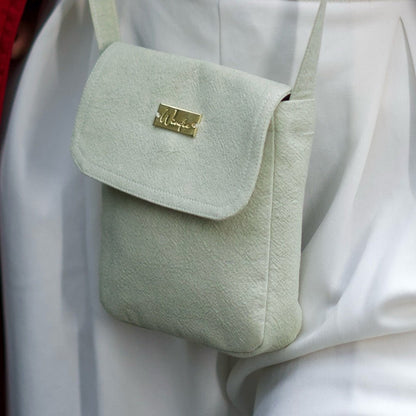 Mineral Dyed Mini Cross Body Coin Purse - Putina/Mint | Verified Sustainable by Brown Living™