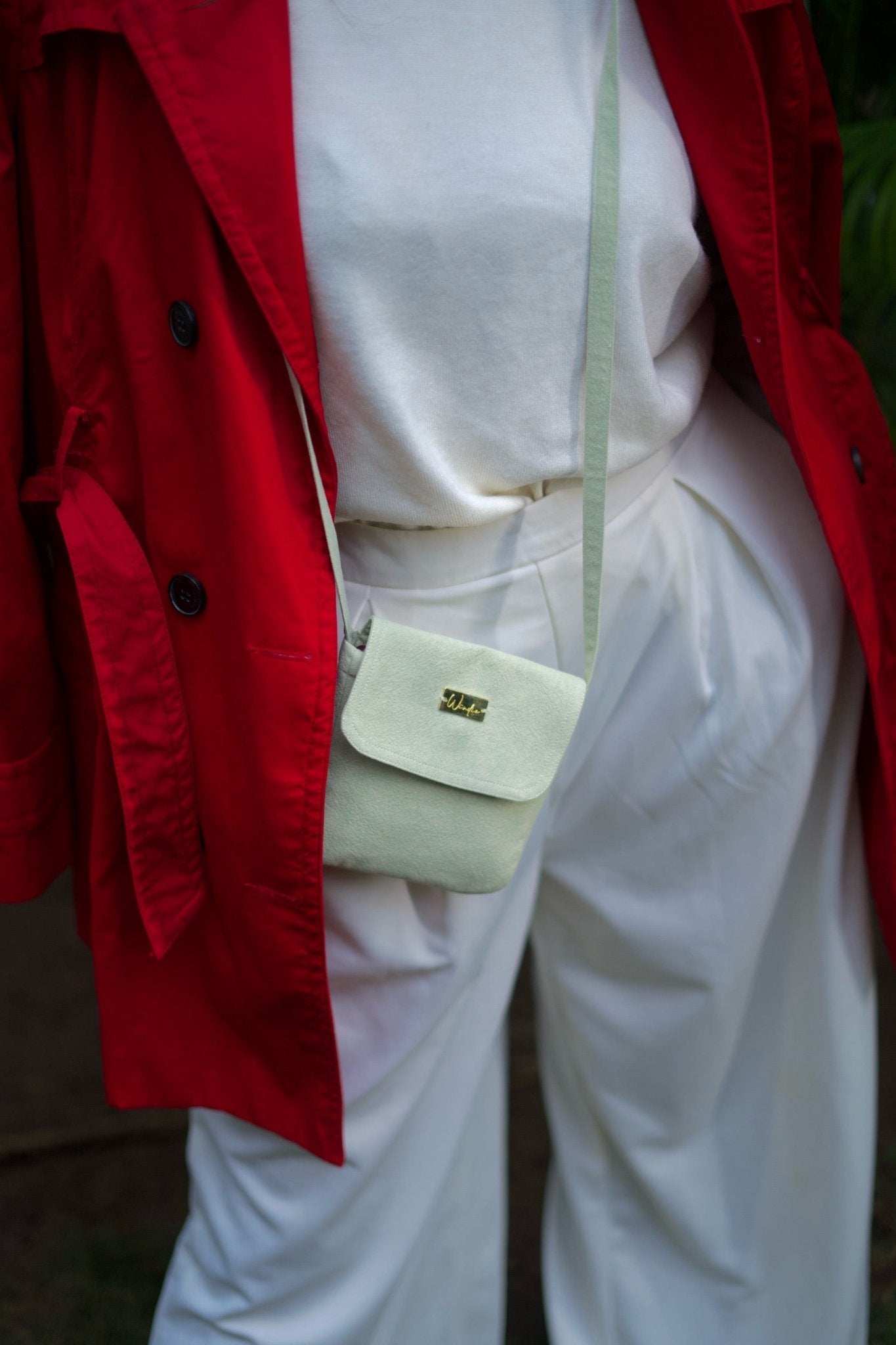 Mineral Dyed Mini Cross Body Coin Purse - Putina/Mint | Verified Sustainable by Brown Living™