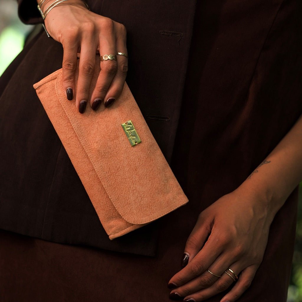 Mineral Dyed Slim Wallet - Patami/Apricot | Verified Sustainable by Brown Living™