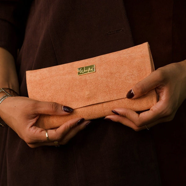 Mineral Dyed Slim Wallet - Patami/Apricot | Verified Sustainable Womens Wallet on Brown Living™