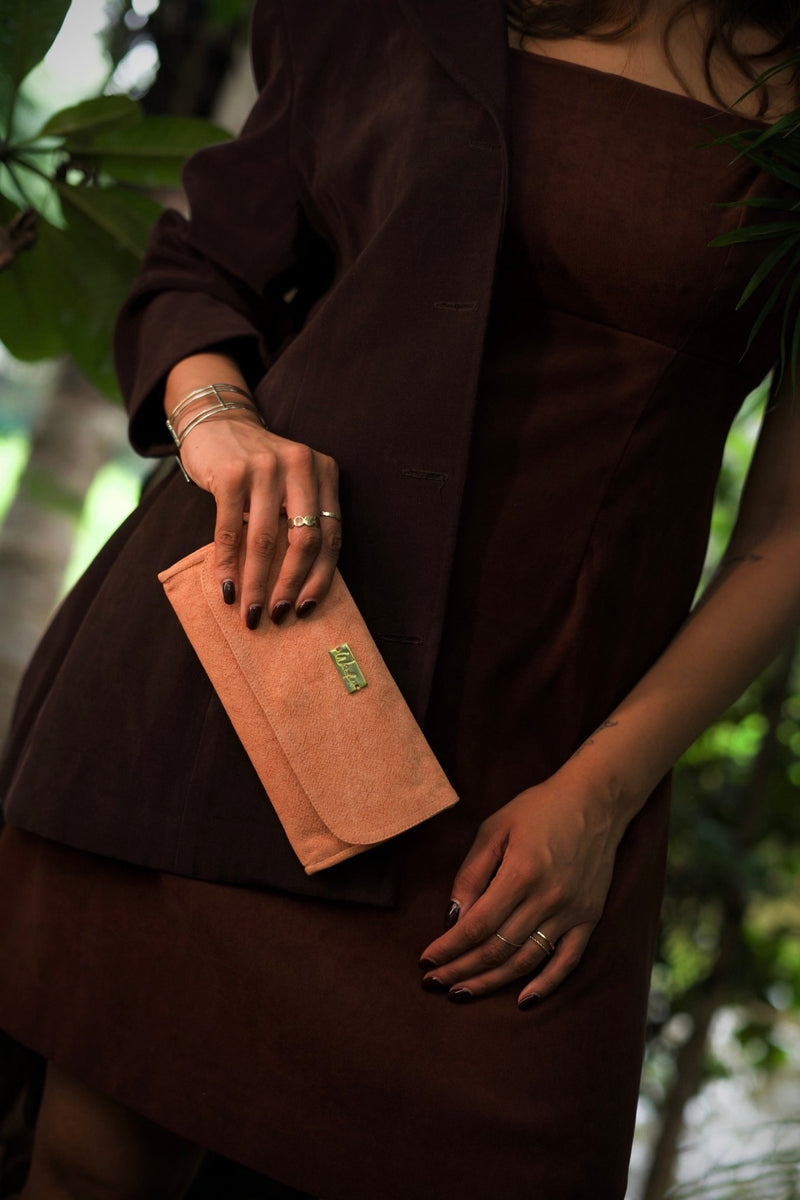 Mineral Dyed Slim Wallet - Patami/Apricot | Verified Sustainable Womens Wallet on Brown Living™