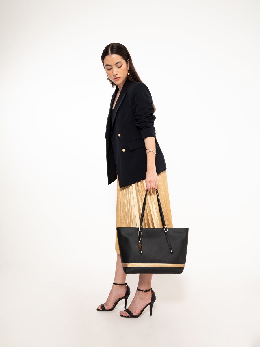 Minerva (Black) | Women's bag made with Cactus Leather | Verified Sustainable by Brown Living™