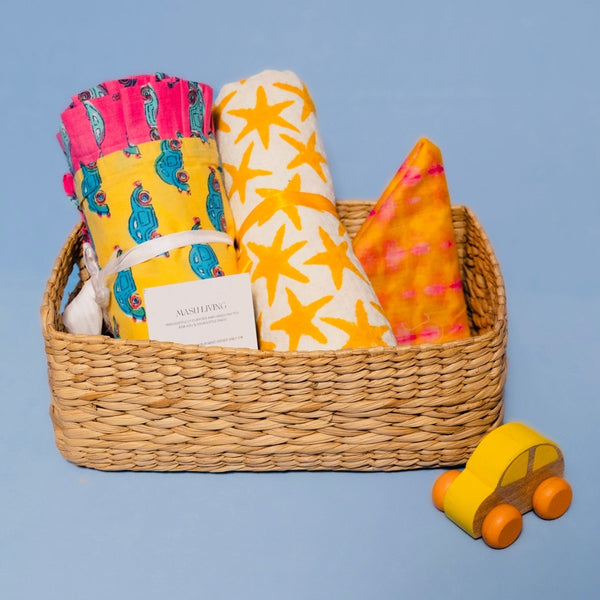 Buy Mini Aloka Baby Hamper- Starry Yellow | Shop Verified Sustainable Gift Hampers on Brown Living™