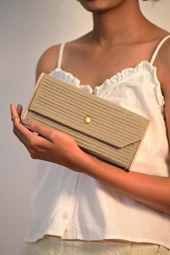 Buy Mini Clutch - Khaki | Shop Verified Sustainable Products on Brown Living