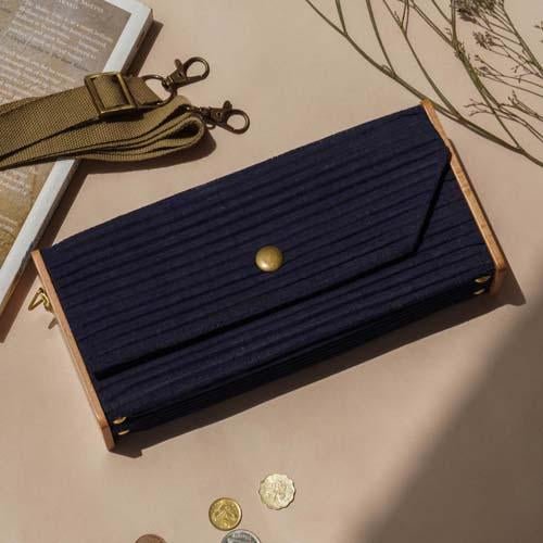 Mini Clutch - Navy Blue | Verified Sustainable by Brown Living™