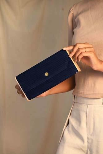 Buy Mini Clutch - Navy Blue | Shop Verified Sustainable Products on Brown Living