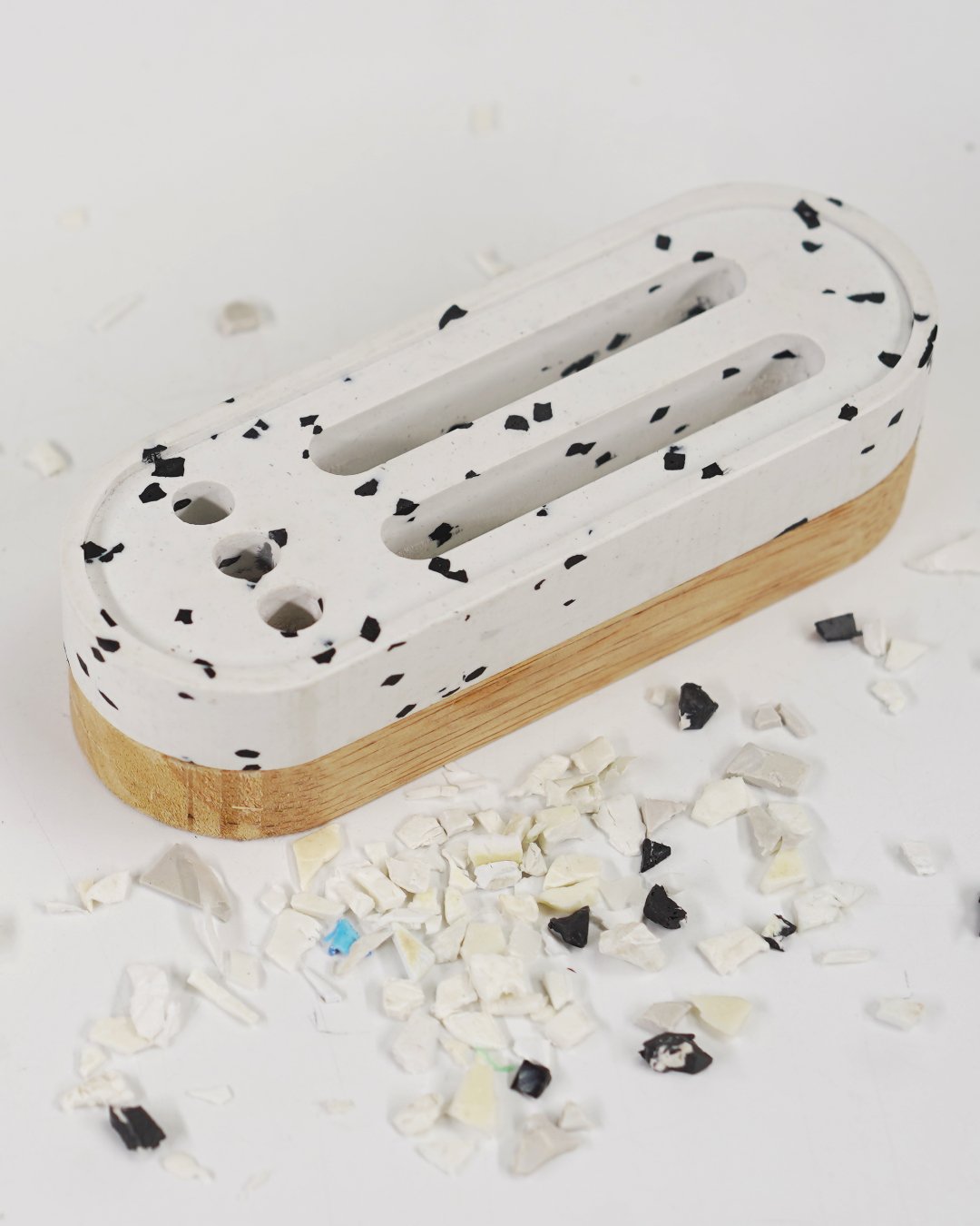 Mini Eco - Desk Organizer - White Pixel | Verified Sustainable by Brown Living™