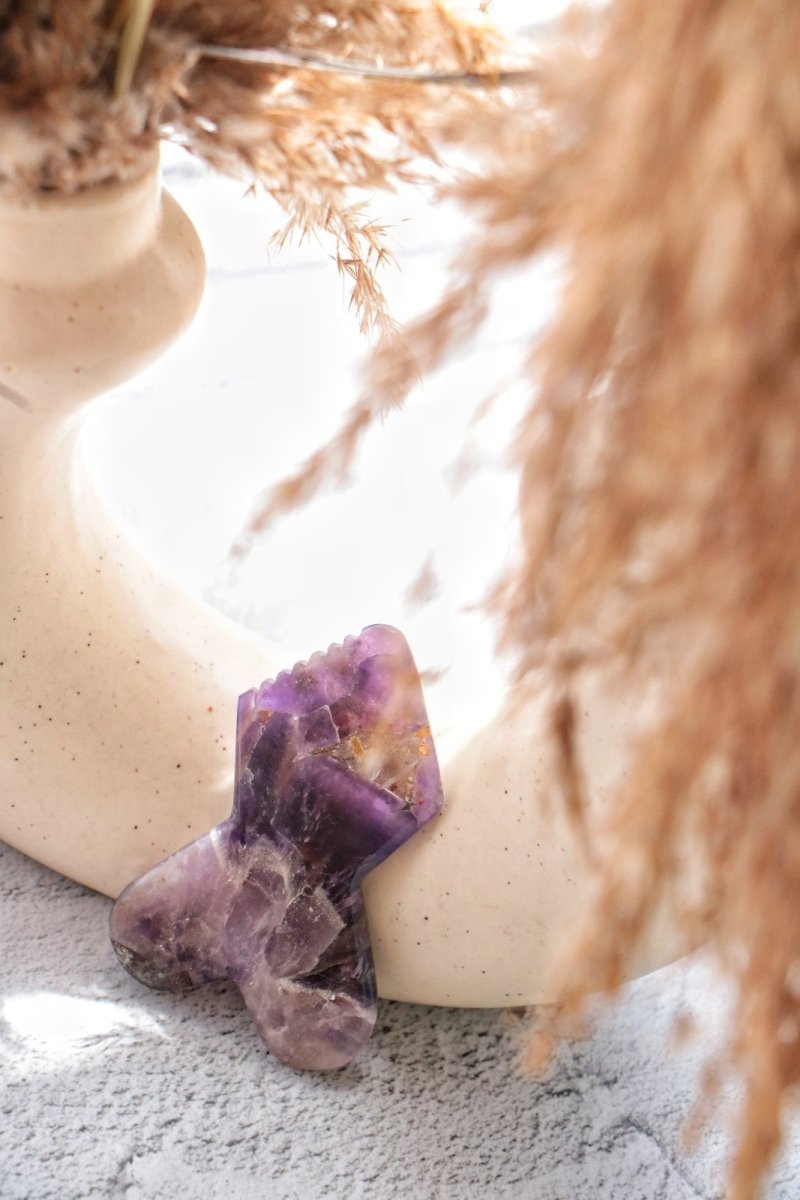 Buy Mini Maestro Amethyst Gua Sha | Shop Verified Sustainable Massager on Brown Living™