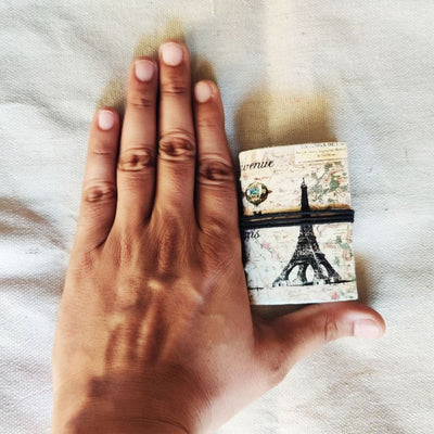 Mini Recycled Paper Journal Pack of 2 – Notebooks & Notepads on Brown Living™. SKU: OEP2533985. Img 2.