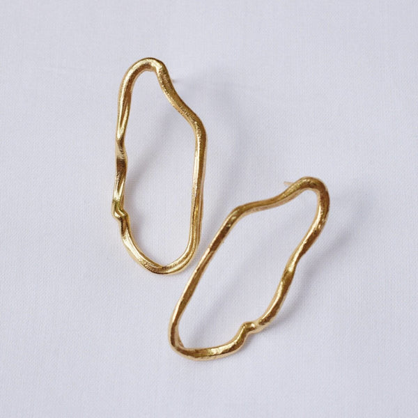 Buy Minimal Brass Earrings | Shop Verified Sustainable Products on Brown Living