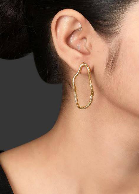 Buy Minimal Brass Earrings | Shop Verified Sustainable Womens Earrings on Brown Living™