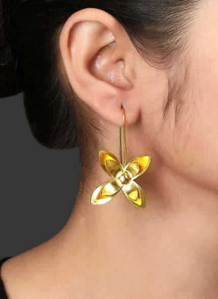 Buy Minimal Brass Earrings | Shop Verified Sustainable Womens Earrings on Brown Living™