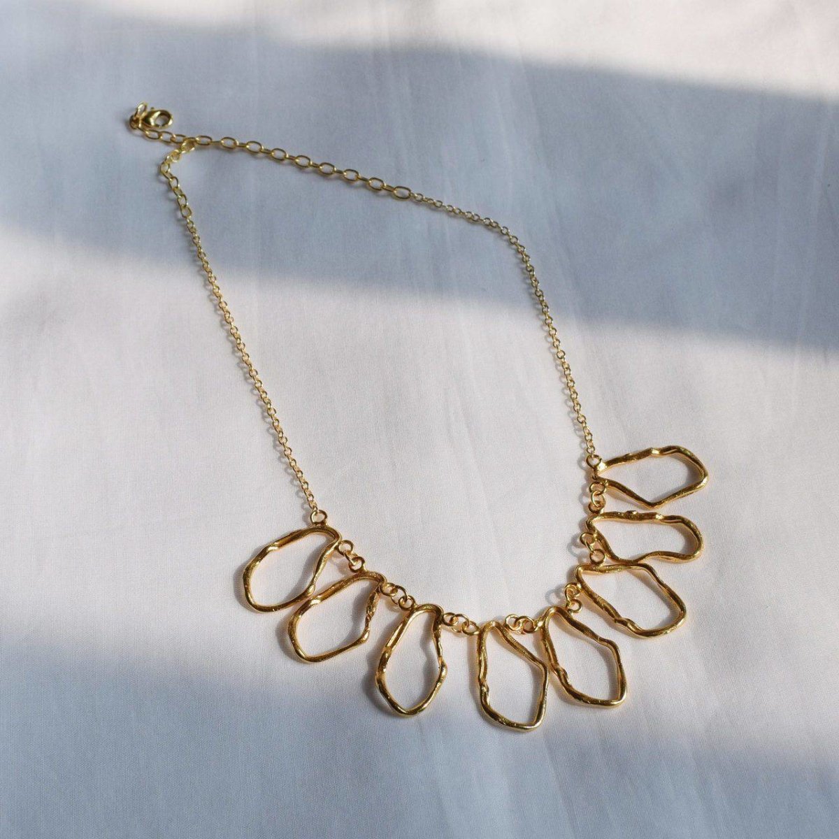 Minimal Handcrafted Brass Necklace | Verified Sustainable by Brown Living™