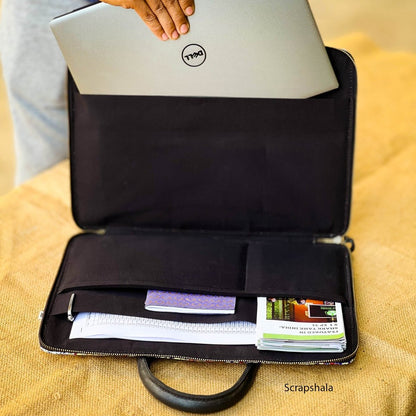 Upcycled Minimalist Water Resistant Laptop Sleeve Bag | Verified Sustainable by Brown Living™