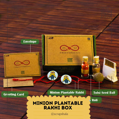 Minion Plantable Rakhi Family Box | Pair of 2 Rakhi | Verified Sustainable by Brown Living™