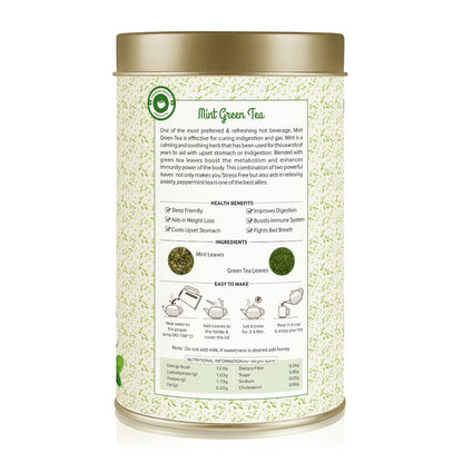 Mint Green Tea Can (100 g) | Verified Sustainable by Brown Living™