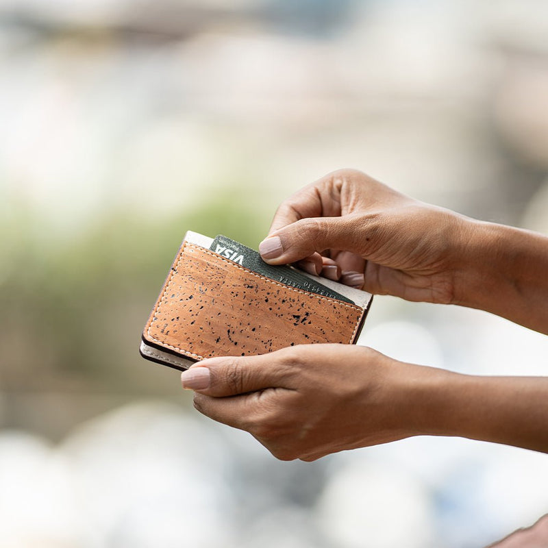 Buy Mira Cork Mini Wallet - Cinnamon | Shop Verified Sustainable Womens Wallet on Brown Living™