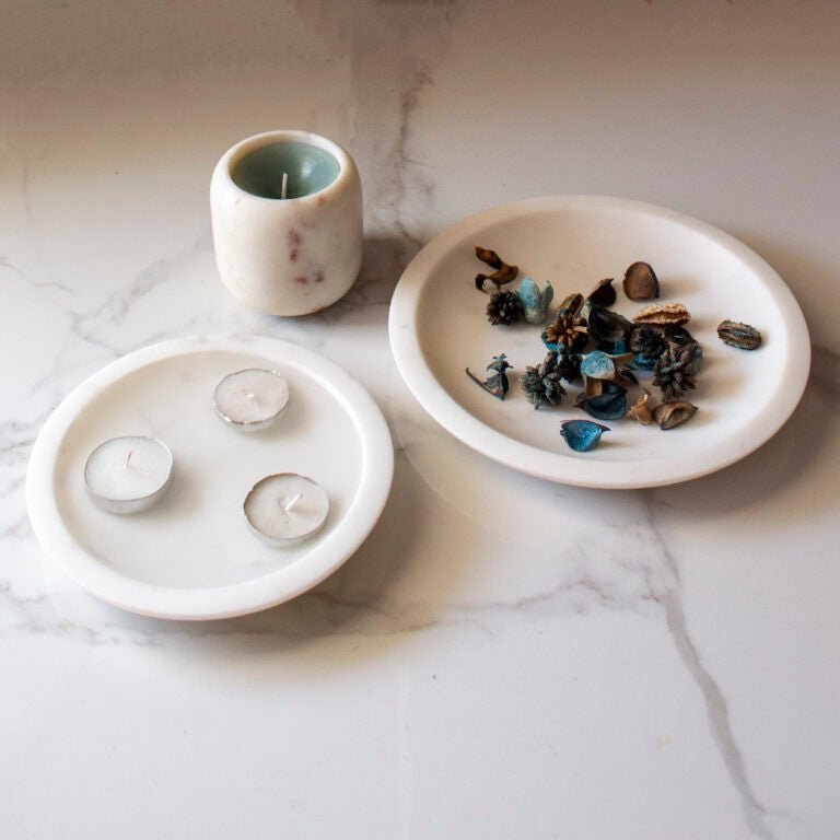 Buy Mishmash Marble Multipurpose Plate | Shop Verified Sustainable Decor & Artefacts on Brown Living™