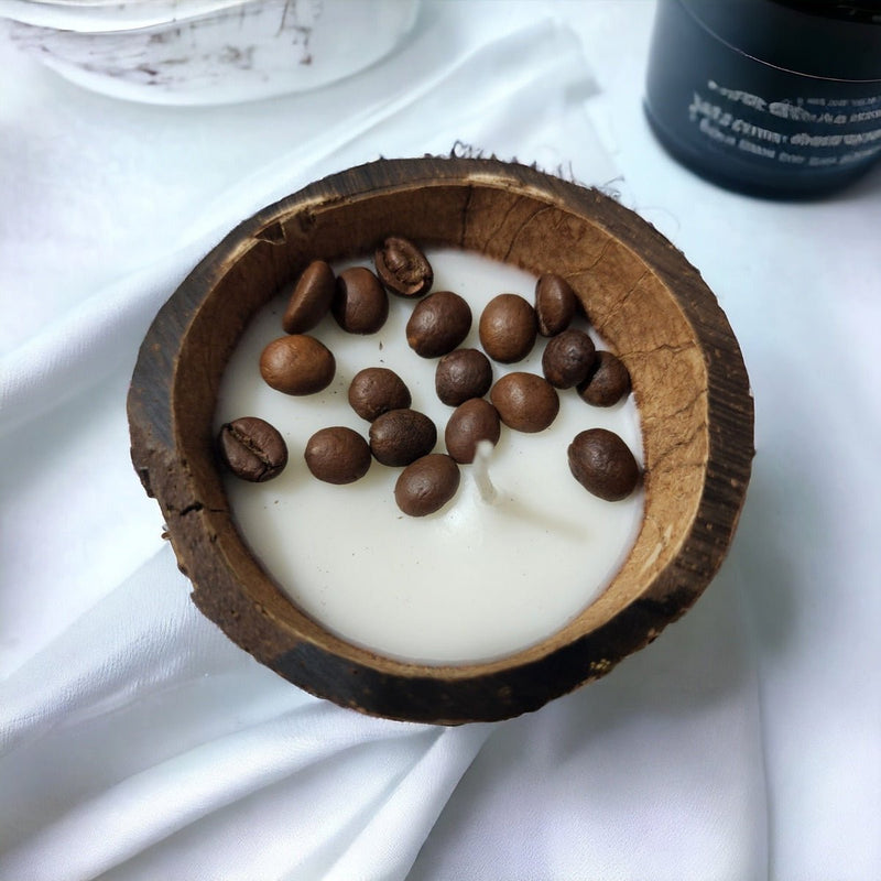 Mocha Cocoshell Soy Wax Candle | Verified Sustainable Candles & Fragrances on Brown Living™