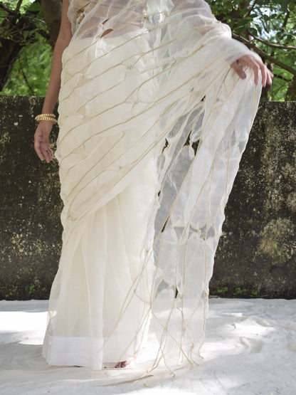 Mogra Knotted Sari - Kaftan | Verified Sustainable by Brown Living™