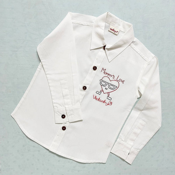 Mommy's Love – Personalized Formal Shirt | Verified Sustainable Kids Shirts on Brown Living™