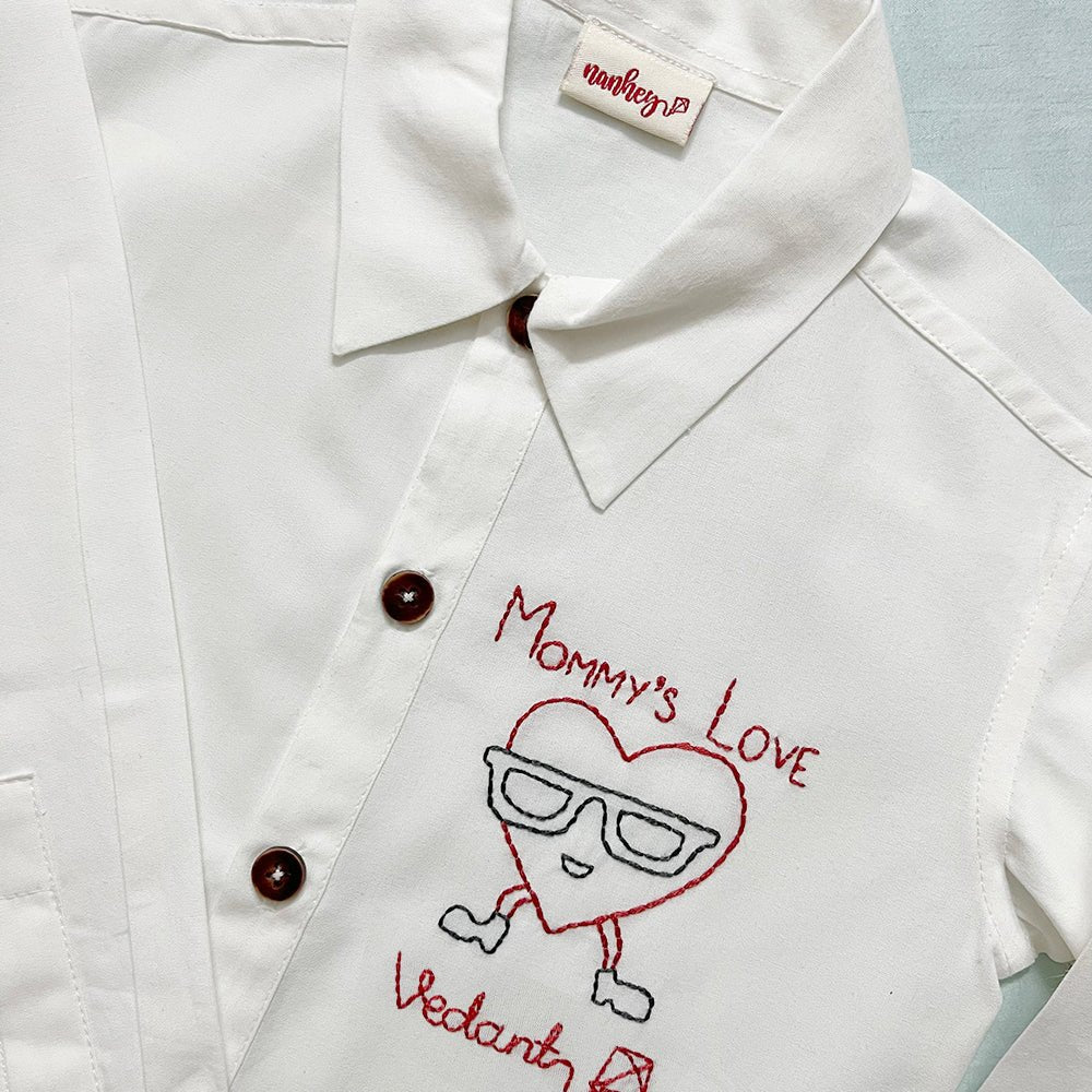 Mommy's Love – Personalized Formal Shirt | Verified Sustainable by Brown Living™