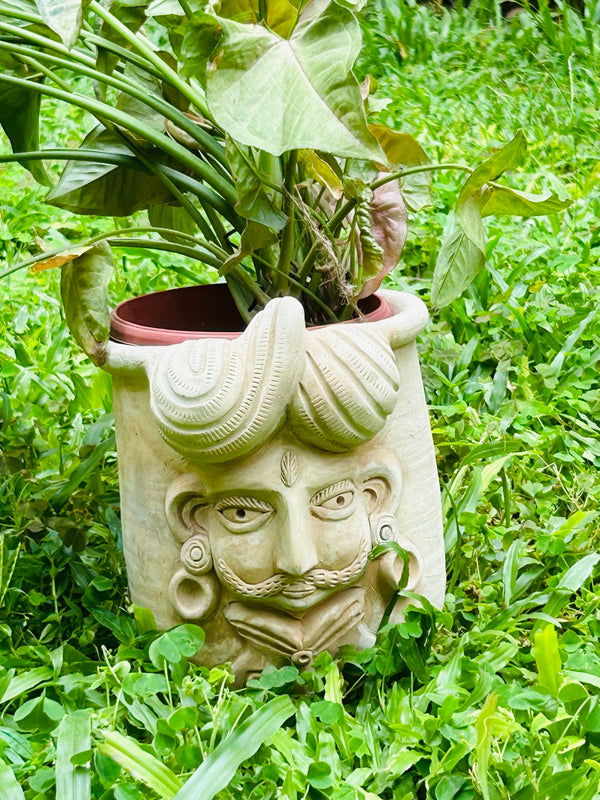 Monarch Raja Decorative Earthern Pot | Verified Sustainable Pots & Planters on Brown Living™