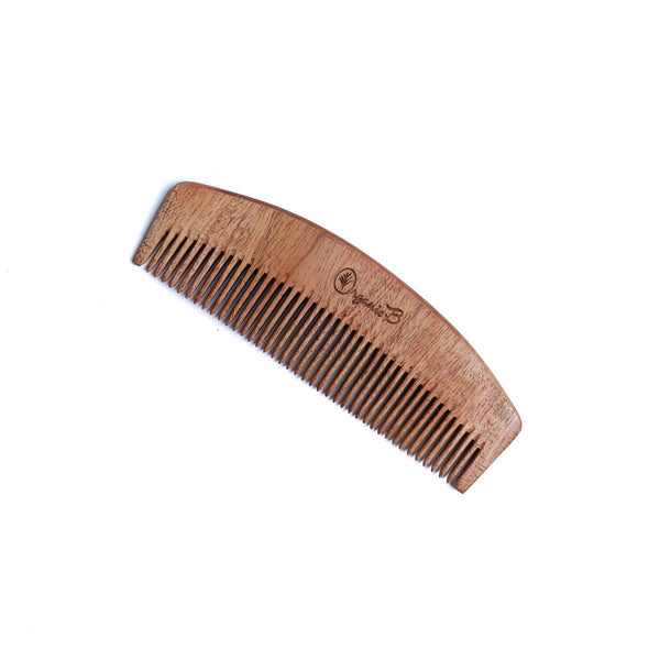 Buy Moon Shaped Natural Neem Comb for Detangling pack of 2 | Shop Verified Sustainable Hair Comb on Brown Living™