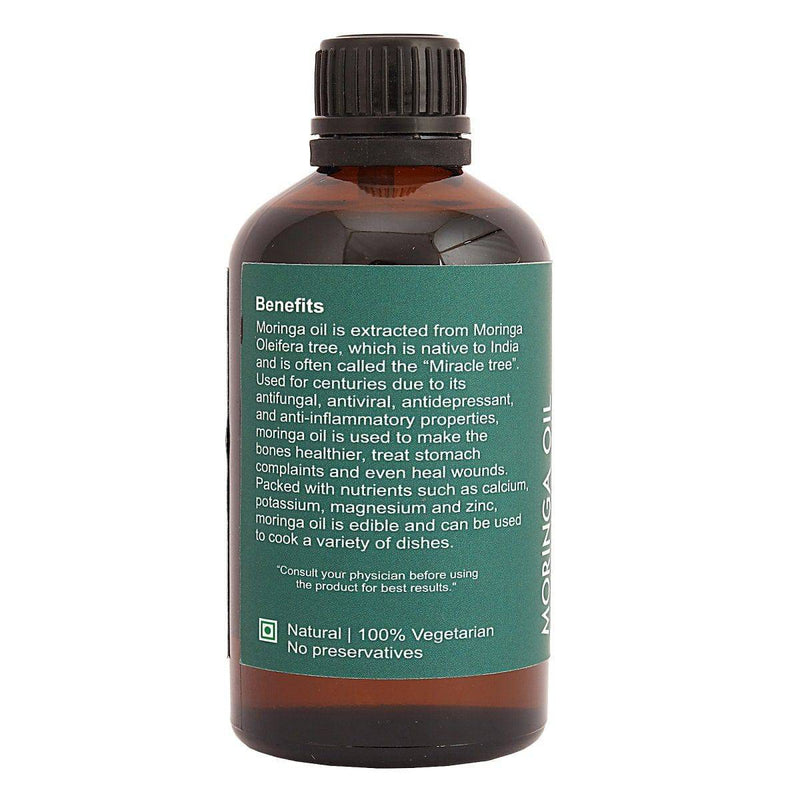 Buy Moringa Cold Pressed Essential Oil - 100mL | Shop Verified Sustainable Body Oil on Brown Living™