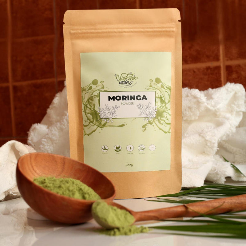 Natural Moringa Powder - 100 g | Rich in Vitamins and Antioxidants | Verified Sustainable by Brown Living™