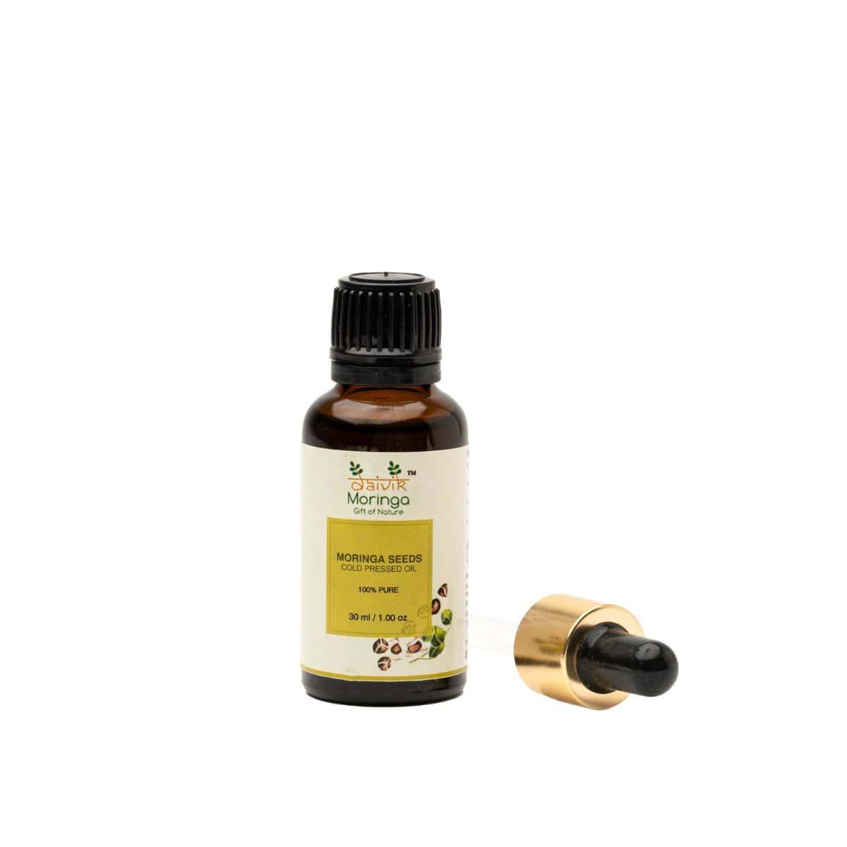 Moringa Seeds Cold Pressed Oil - 30 ml | Verified Sustainable by Brown Living™