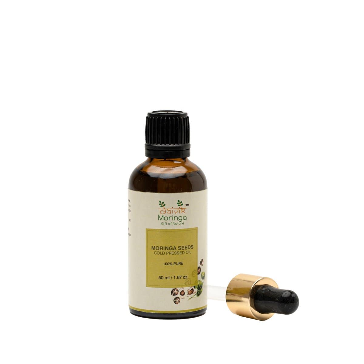 Moringa Seeds Cold Pressed Oil - 50 ml | Verified Sustainable by Brown Living™