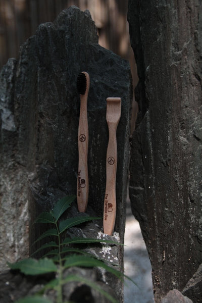 Morning Essential Kit | Neem Comb Toothbrush & Tongue Cleaner | Travel Friendly Combo – Oral Care on Brown Living™. SKU: TBB - 41. Img 2.
