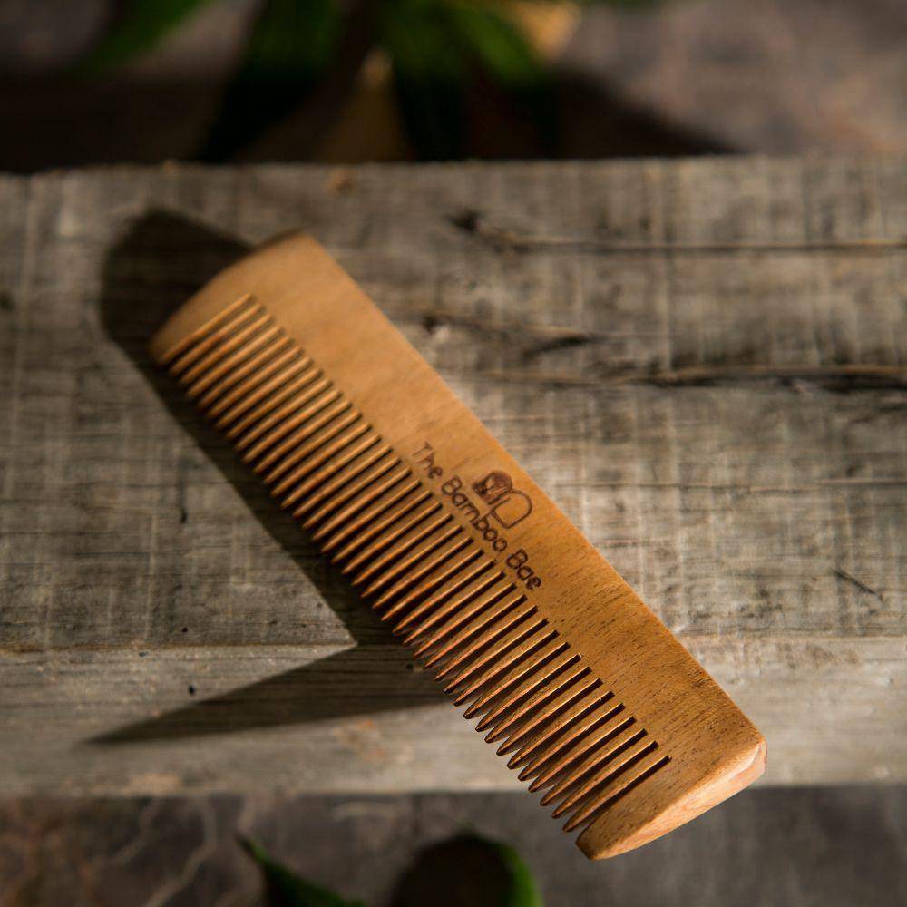 Morning Essential Kit | Neem Comb Toothbrush & Tongue Cleaner | Travel Friendly Combo | Verified Sustainable by Brown Living™