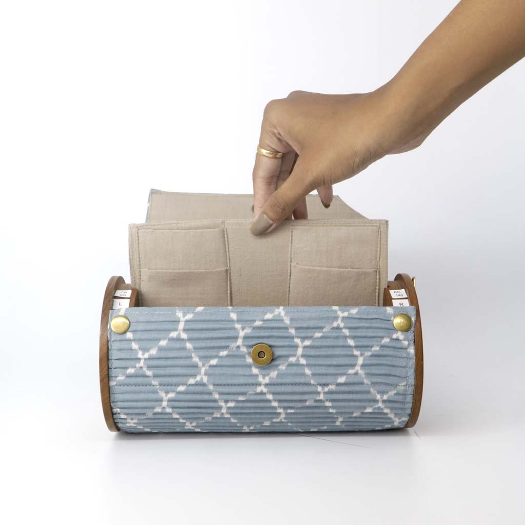 Morning Frost Round Clutch | Verified Sustainable by Brown Living™