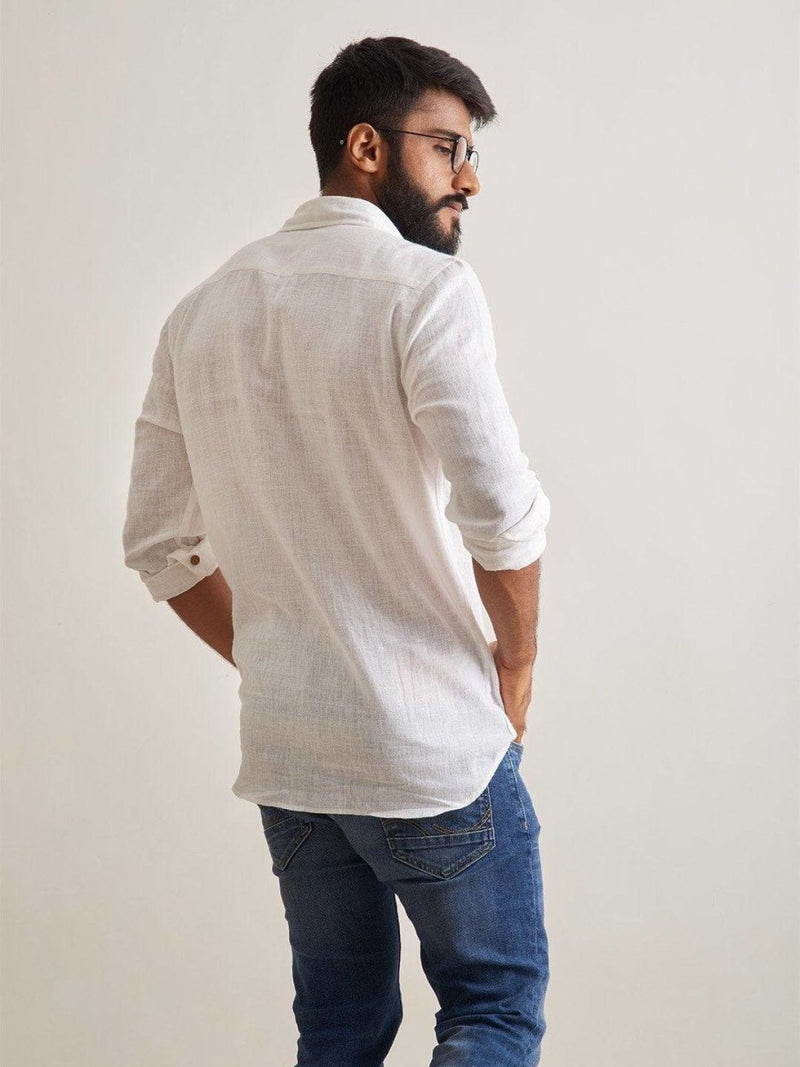 Buy Morning Mist Linen Shirt for Men | Shop Verified Sustainable Products on Brown Living