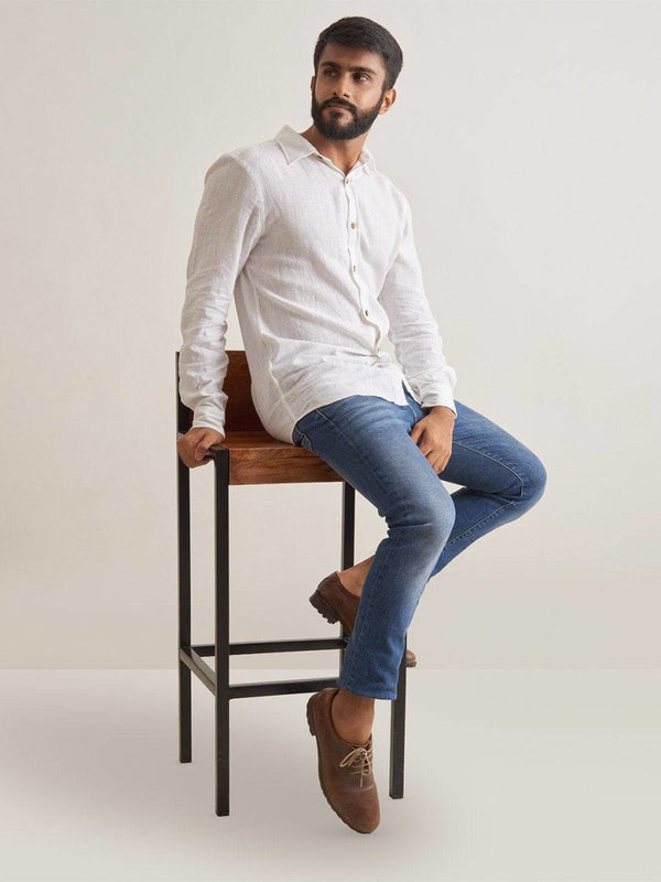 Buy Morning Mist Linen Shirt for Men | Shop Verified Sustainable Mens Shirt on Brown Living™