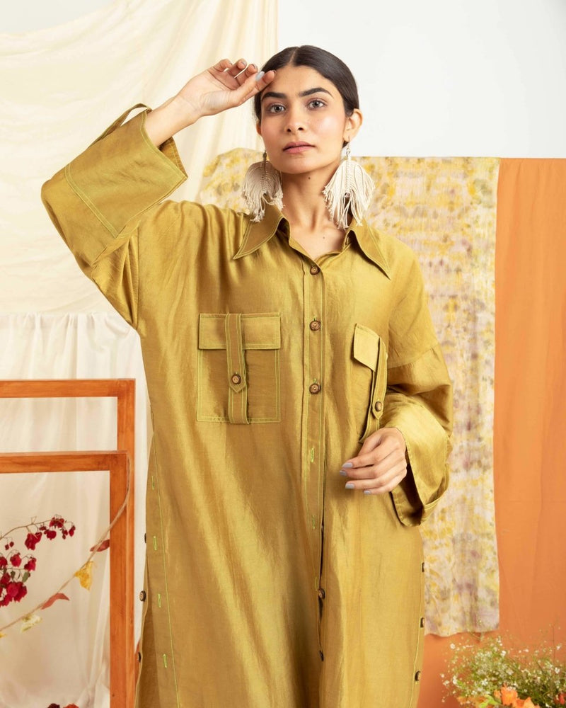 Buy Moss Green Shirt | Shop Verified Sustainable Products on Brown Living