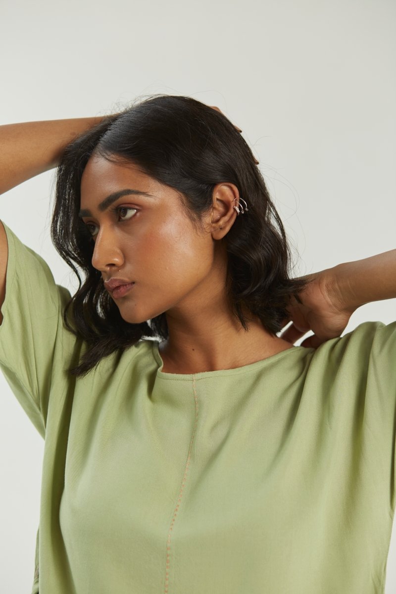 Buy Moss Green Top | Womens Top | Shop Verified Sustainable Products on Brown Living