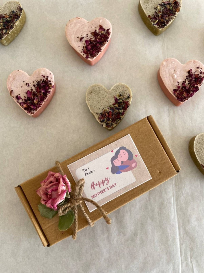 Buy Sustainable gift - Mini Soap Hearts Box | Shop Verified Sustainable Gift Hampers on Brown Living™