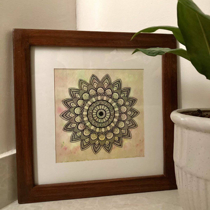 Buy Mounted Painting With Wooden Frame | Shop Verified Sustainable Wall Decor on Brown Living™