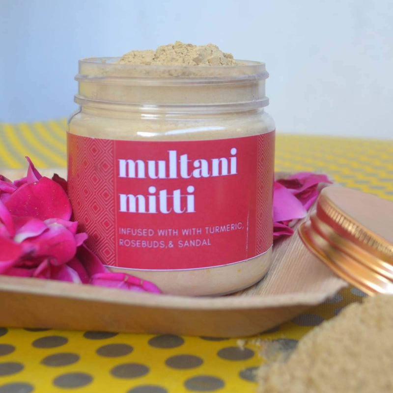 Buy Multani Clay with turmeric and rosebuds (Pack of 2) | Shop Verified Sustainable Face Pack on Brown Living™