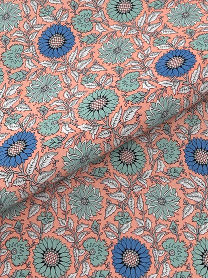 Multi Floral Print Pure Cotton King Size Bedsheet with 2 Pillow Covers | Verified Sustainable by Brown Living™