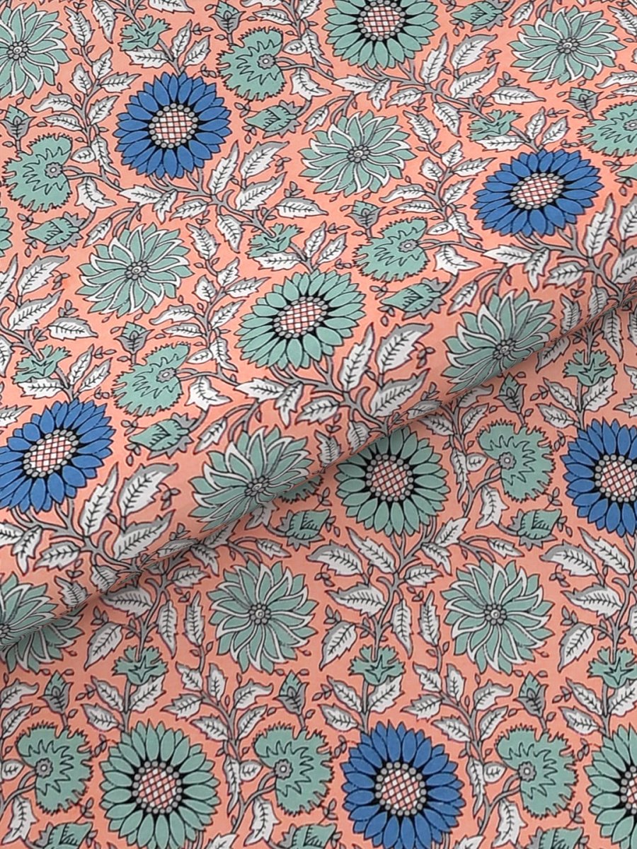 Multi Floral Print Pure Cotton King Size Bedsheet with 2 Pillow Covers | Verified Sustainable by Brown Living™