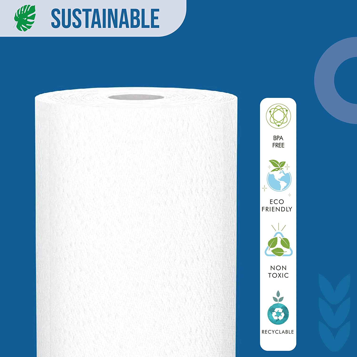 Multi - purpose 2 Ply Kitchen Tissue Paper Roll - 60 Pulls (Pack Of 4 Rolls) | Verified Sustainable by Brown Living™