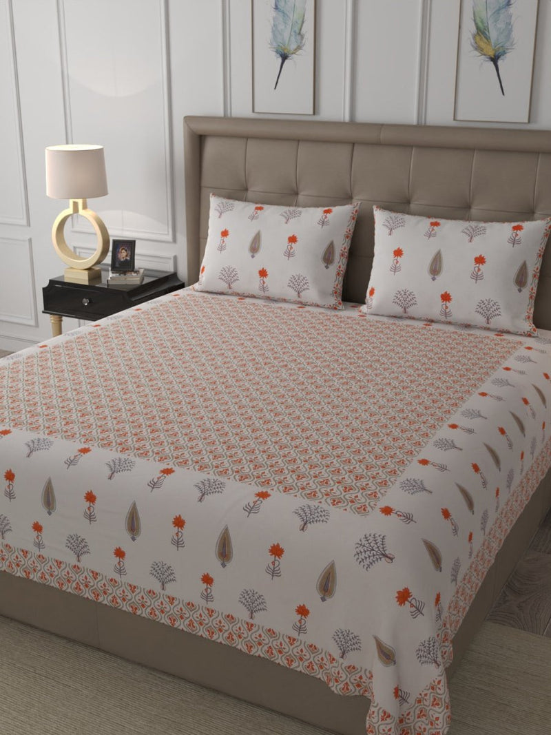 Buy Multicolor Elegant Hand Block Print Cotton Super King Size Bedding Set | Shop Verified Sustainable Products on Brown Living