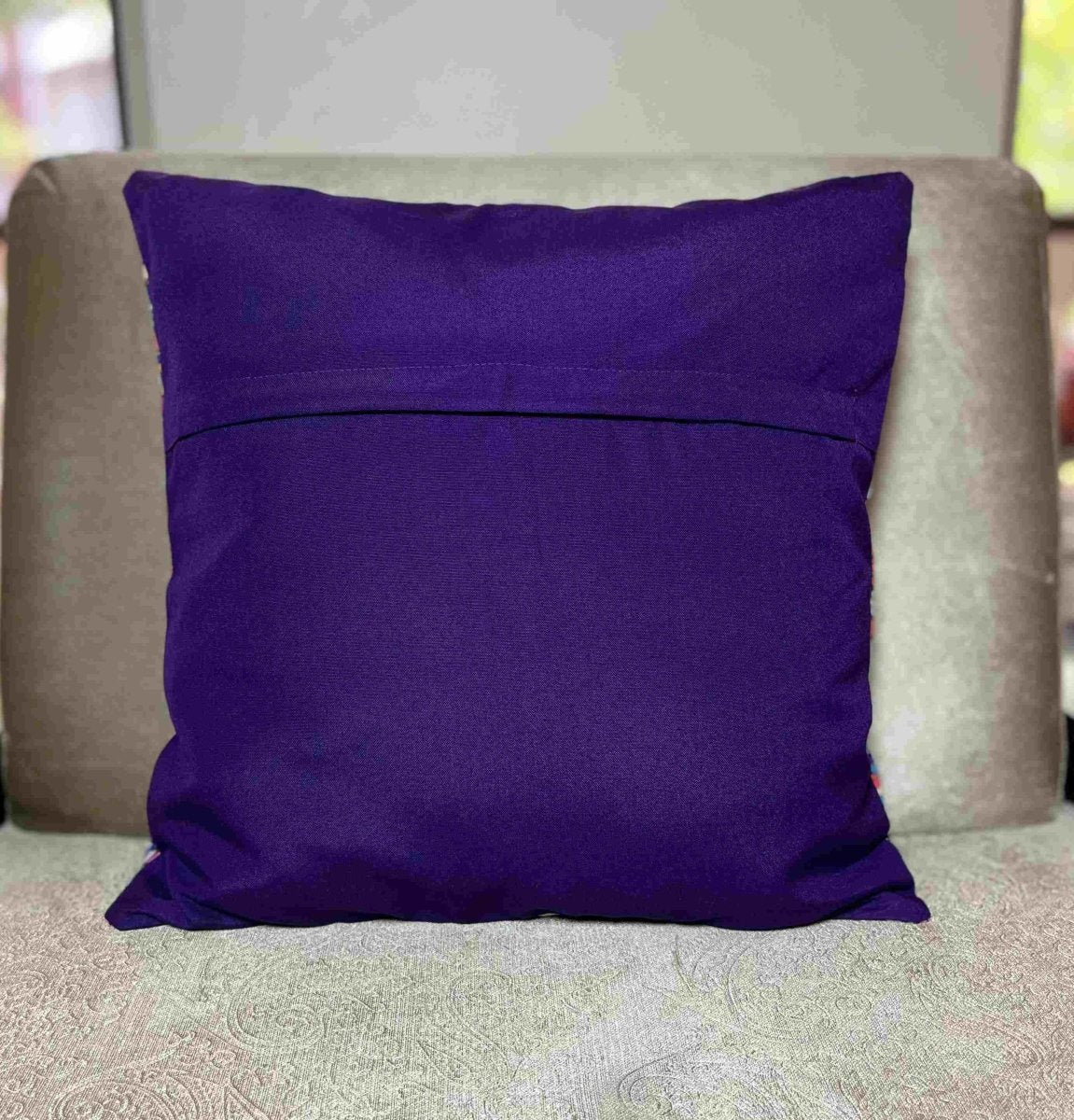 Multicolour Cushion Cover | Upcycled Linen | Verified Sustainable by Brown Living™