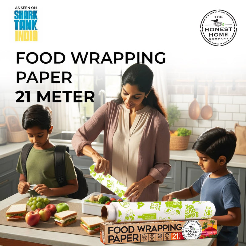 Multipurpose 11Inch Food Wrapping Paper Roll- 21 Meters | Verified Sustainable Cooking & Baking Supplies on Brown Living™