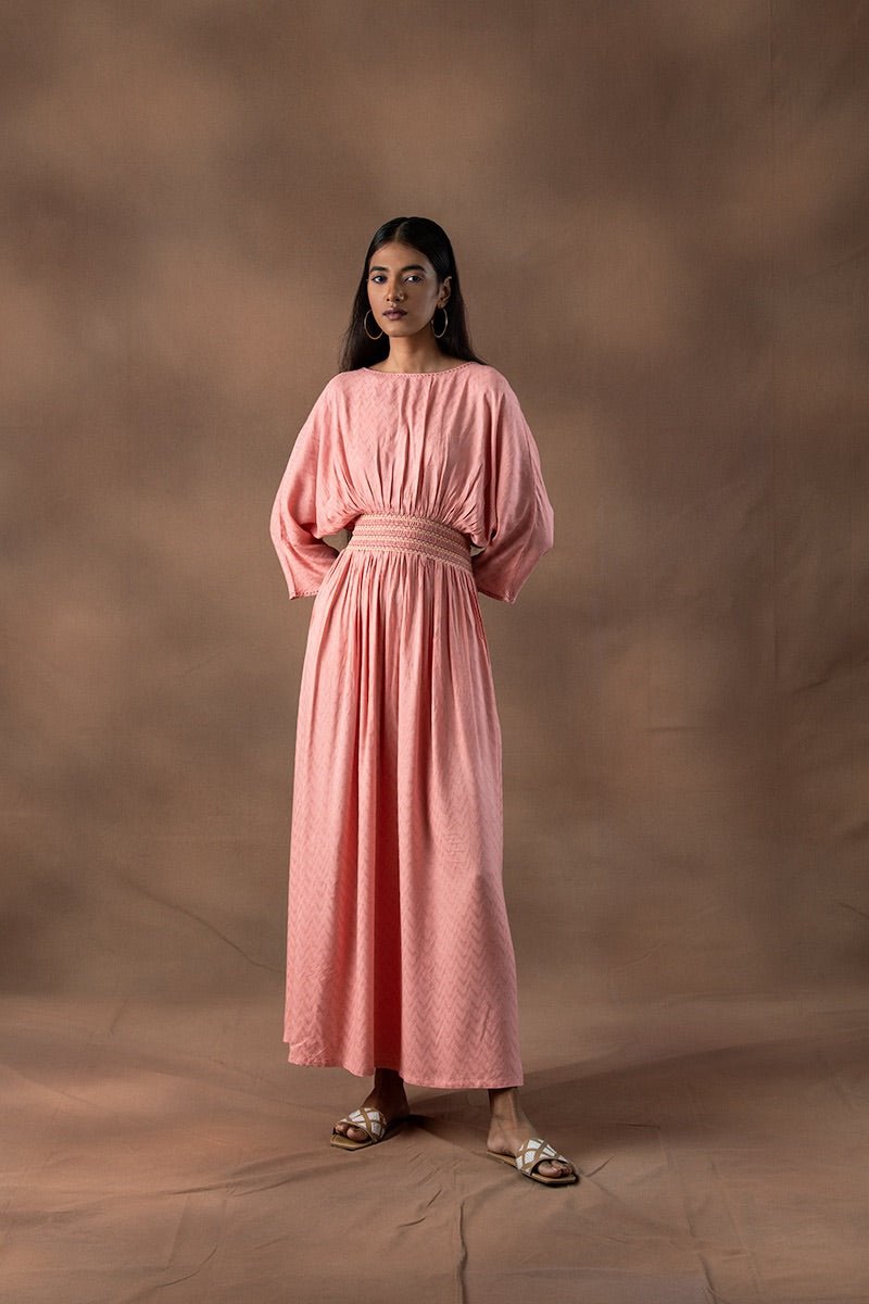 Buy Munfarid Sugarganic Fabric Smocked Dress | Shop Verified Sustainable Womens Dress on Brown Living™